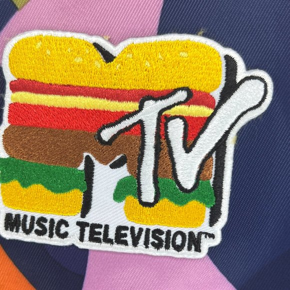 Poaba Multi Color Backpack Anti Theft Water Resistant MTV patch - Picture 3 of 12